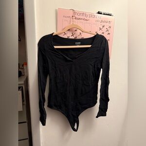 PINK Long Sleeve Bodysuit